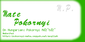 mate pokornyi business card